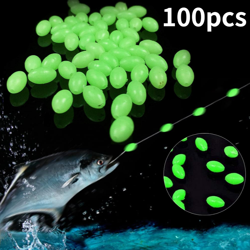 100 pçs/lote oval noite lumino - Fishing Lure Making Kit avaliação e preço