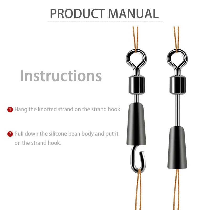 30-90 peças Conector Giratório - Fishing Lure Accessories avaliação e preço