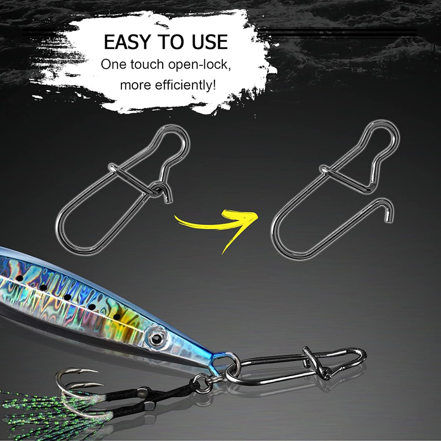 50 pçs crankbait snaps de aço  - Fishing Lure Making Kit avaliação e preço