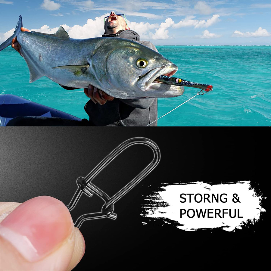 50 pçs crankbait snaps de aço  - Fishing Lure Making Kit avaliação e preço