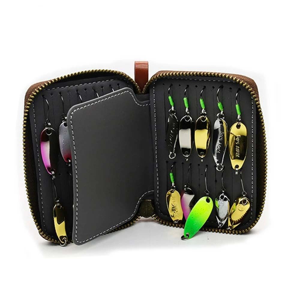 Bolsa de Pesca em Couro PU par - Fishing Lure Spinnerbait avaliação e preço