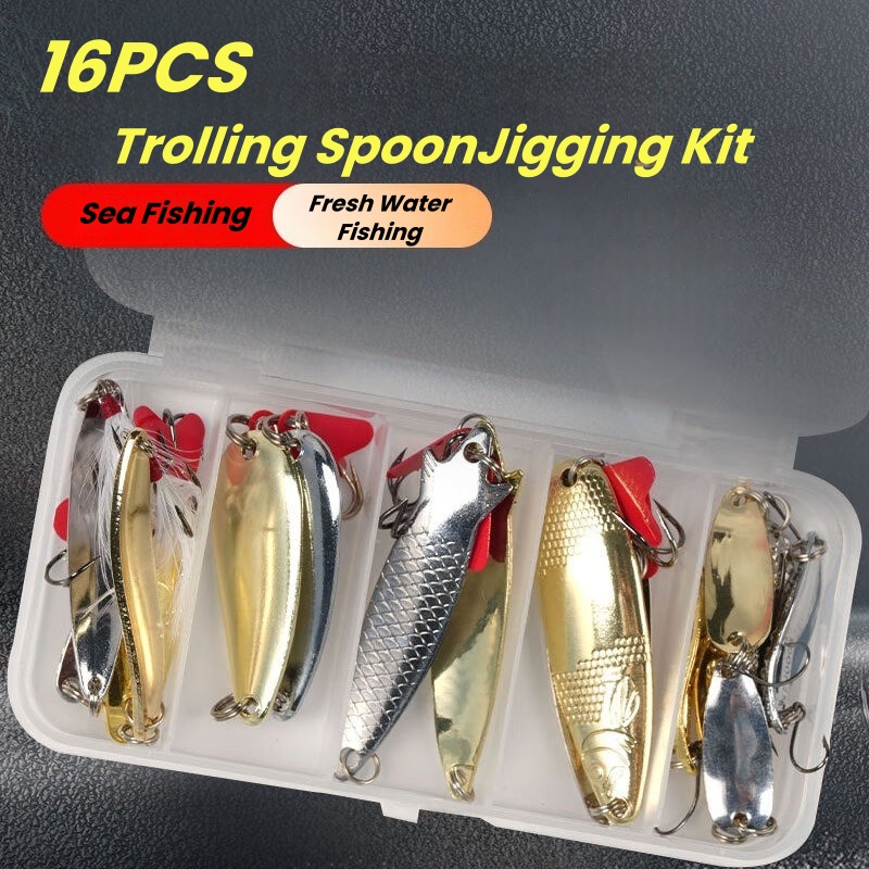 Kit de Iscas de Pesca com 16 P - Fishing Lure Spinnerbait avaliação e preço